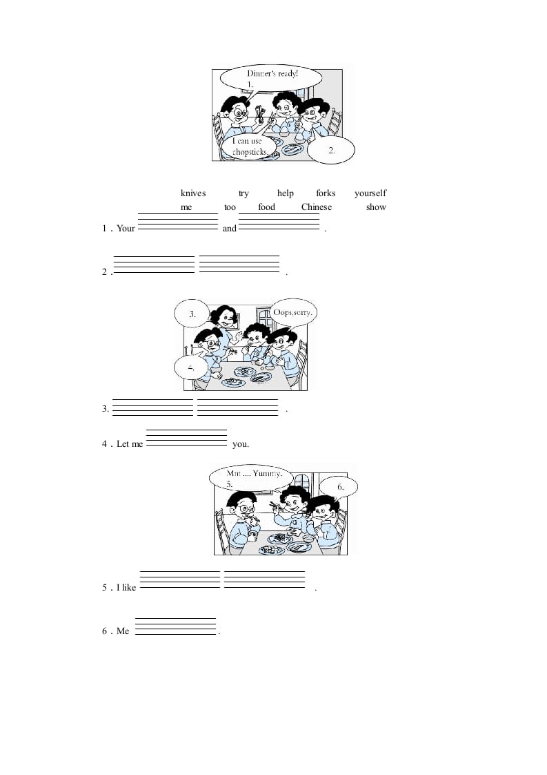 图片[2]-五年级英语上册Unit3WhatwouldyoulikePartB练习及答案(2)（人教版PEP）-学习资料站