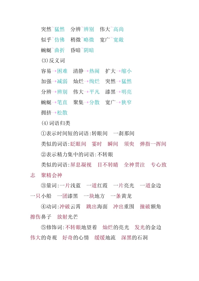 图片[2]-四年级语文下册第五单元知识小结-学习资料站