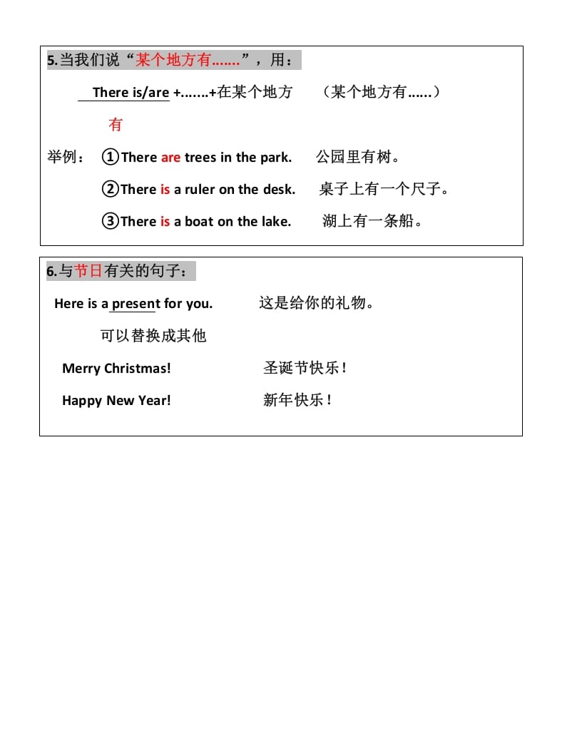 图片[3]-二年级英语上册知识点汇总（人教版一起点）-学习资料站