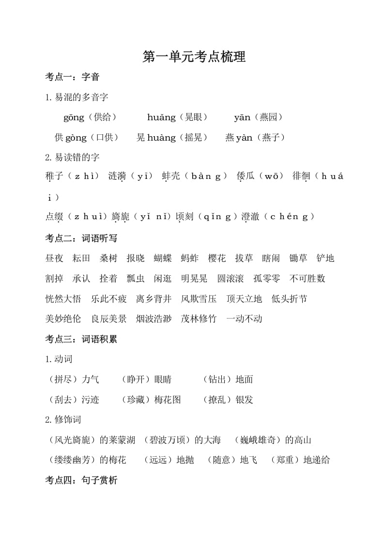 五年级数学下册第一单元考点梳理人教部编版-学习资料站