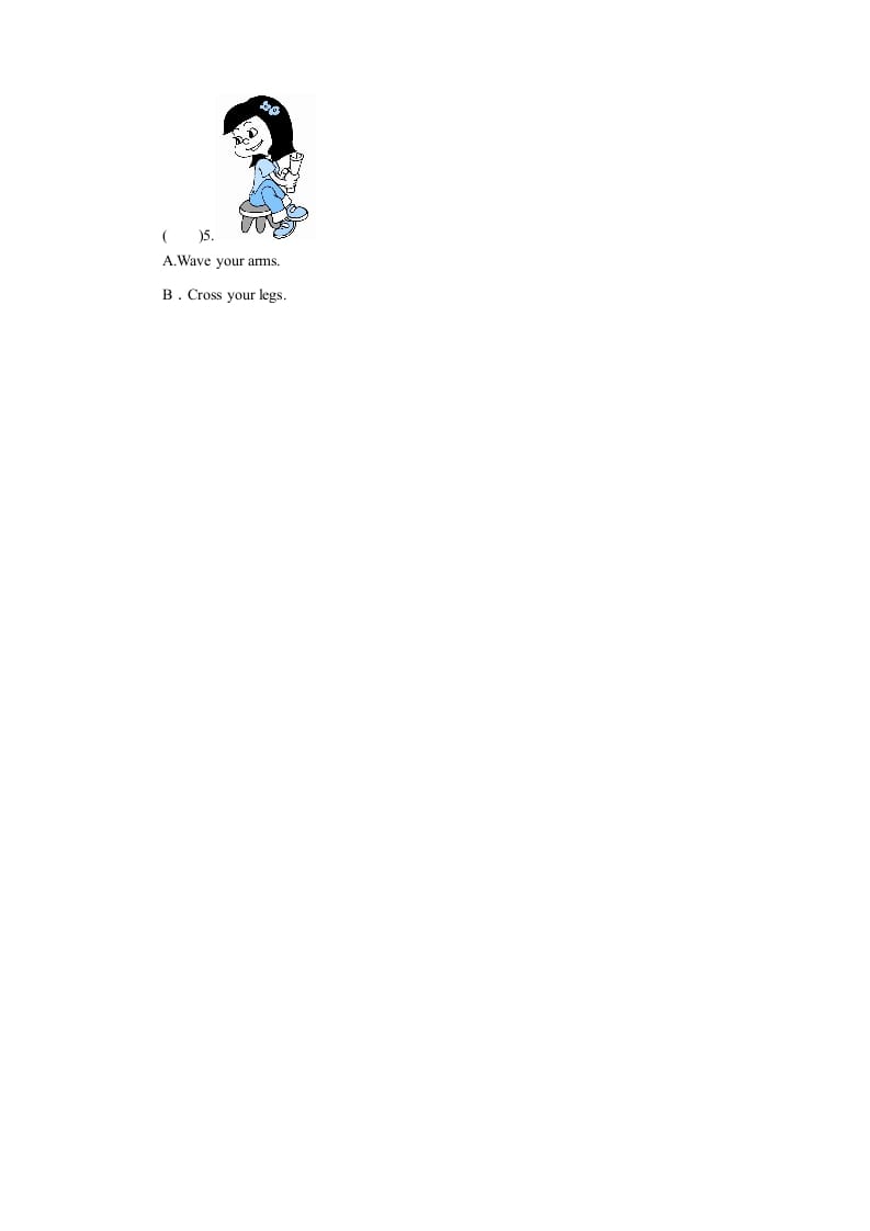 图片[3]-三年级英语上册课时测评unit3Lookatme-PartB练习及答案(2)（人教PEP）-学习资料站