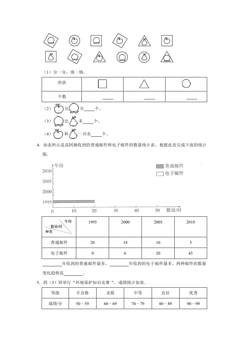 图片[2]-六年级数学上册5.3身高的情况》同步练习（有答案）（北师大版）-学习资料站