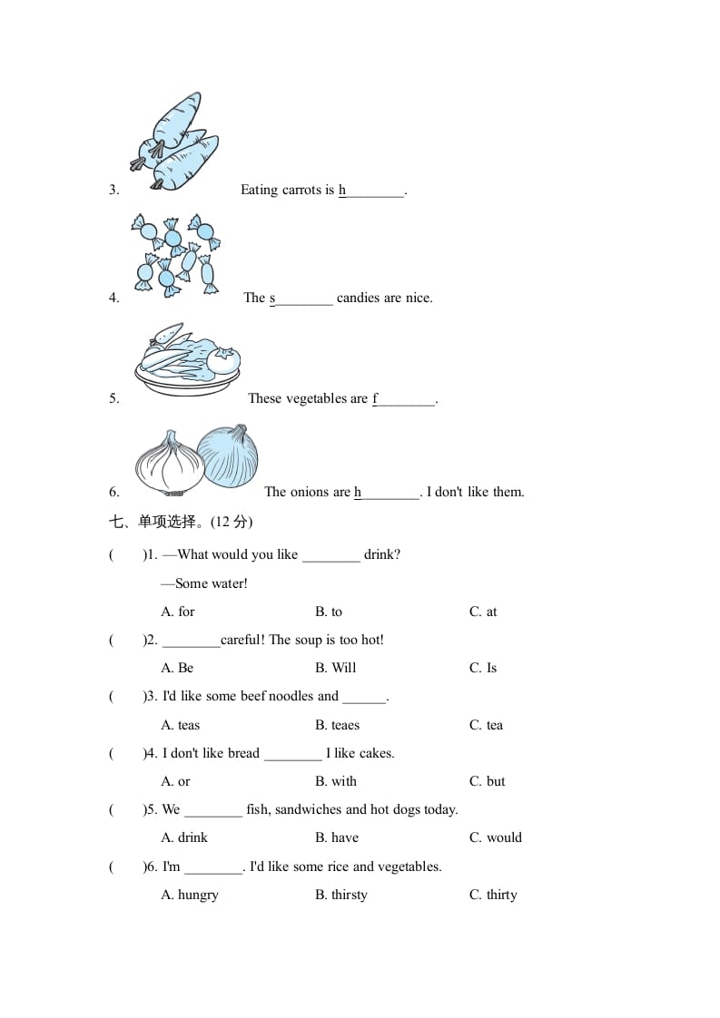 图片[3]-五年级英语上册Unit3单元知识梳理卷本（人教版PEP）-学习资料站
