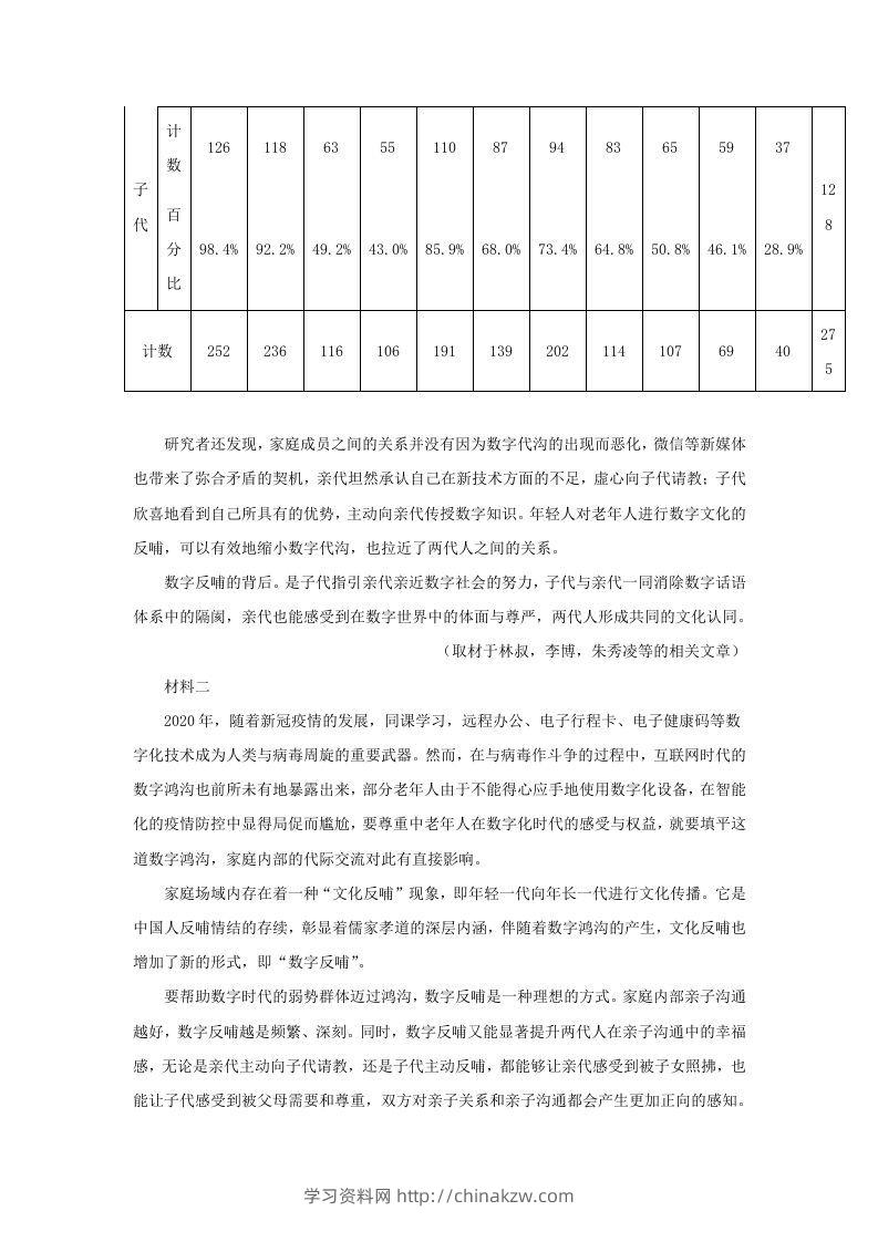 图片[2]-2021-2022学年北京市东城区高三第一学期期末统一检测语文试卷及答案(Word版)-学习资料站