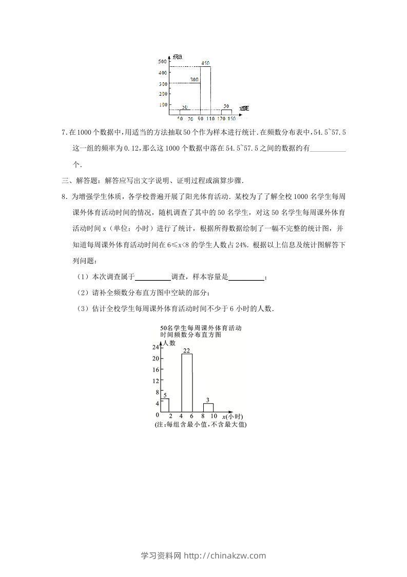 图片[2]-七年级下册数学第十章第二节试卷及答案人教版(Word版)-学习资料站