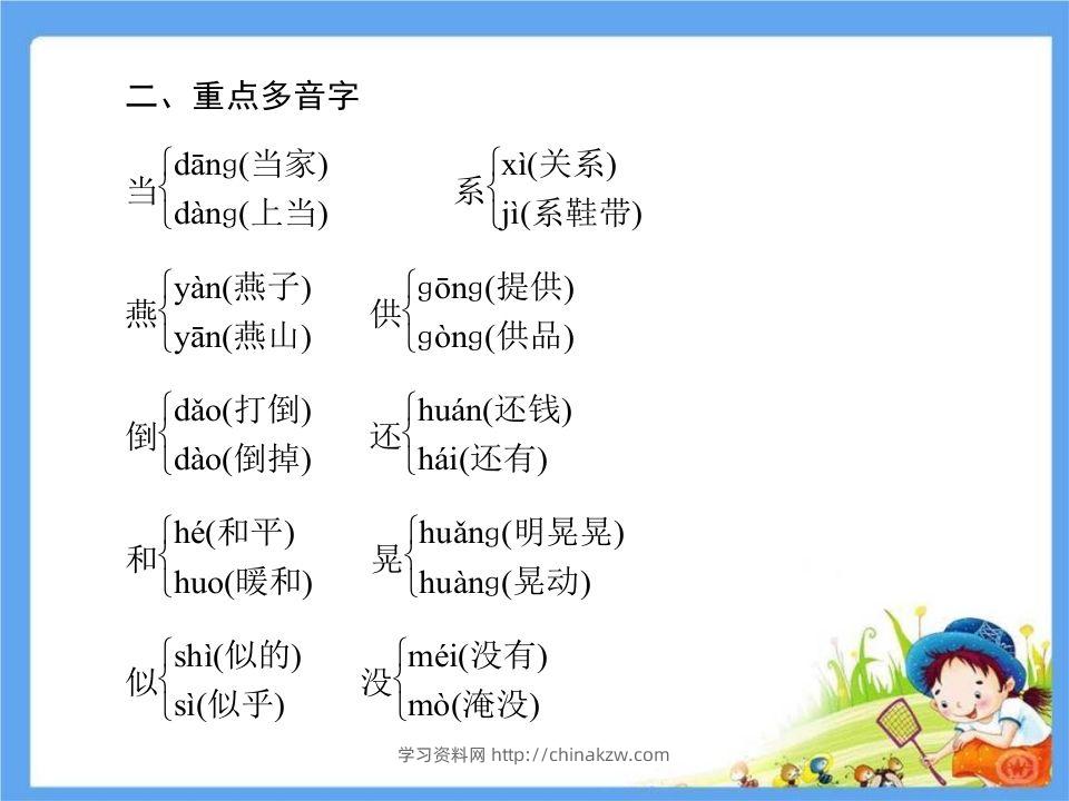 图片[3]-五年级语文下册第1单元考点小结（部编版）-学习资料站