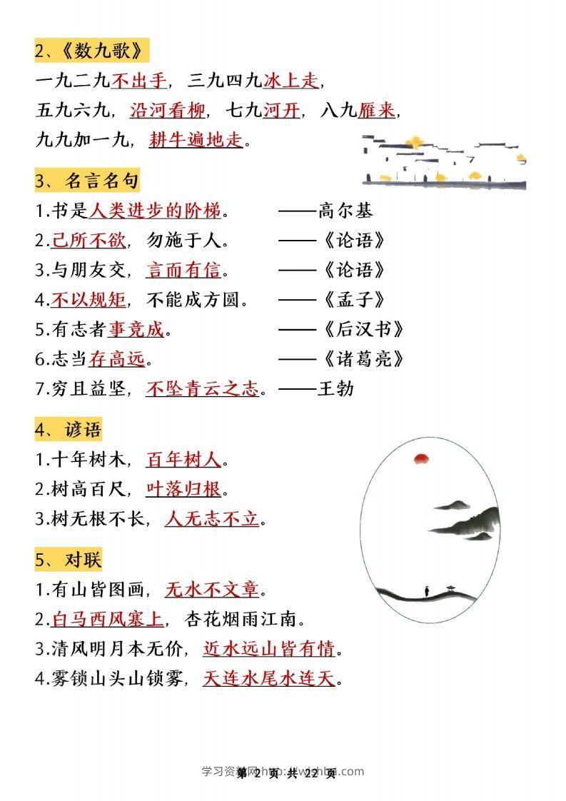 图片[2]-二年级上册语文期末知识点归纳汇总(1)-学习资料站