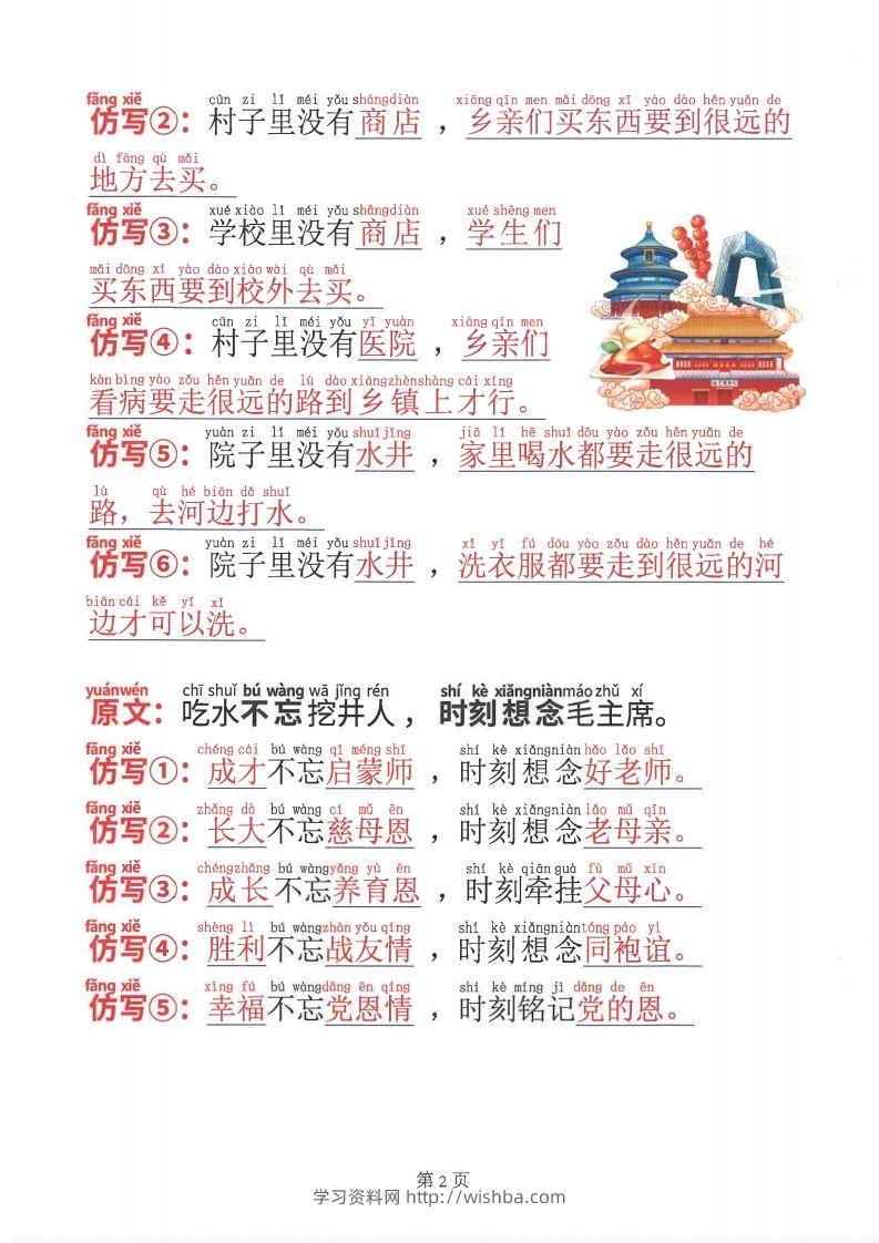 图片[2]-一下语文全册课内仿写句子(1)-学习资料站