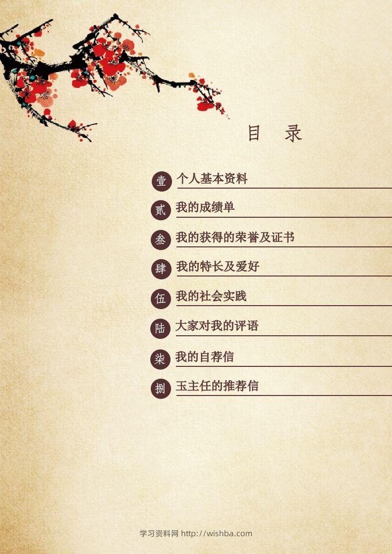 图片[2]-多页-小升初简历32-学习资料站