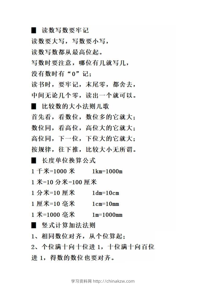 图片[2]-二（下）数学必背顺口溜口诀汇总-学习资料站