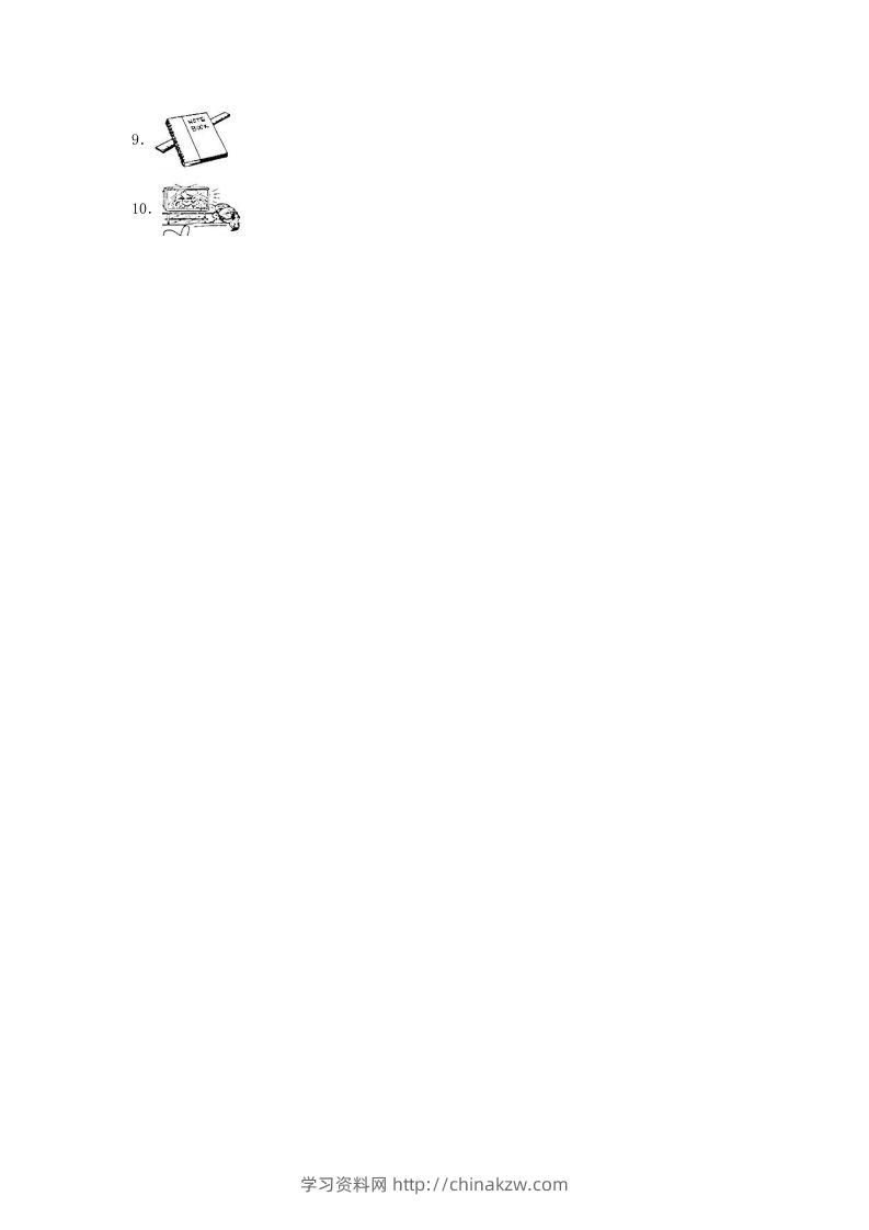图片[2]-2020-2021学年浙江省湖州市德清县四年级上学期期末英语真题及答案(Word版)-学习资料站