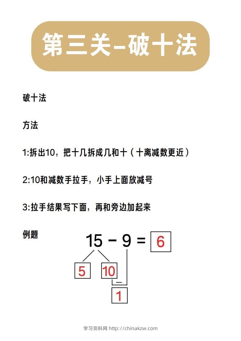 【数学】第三关：破十法-学习资料站