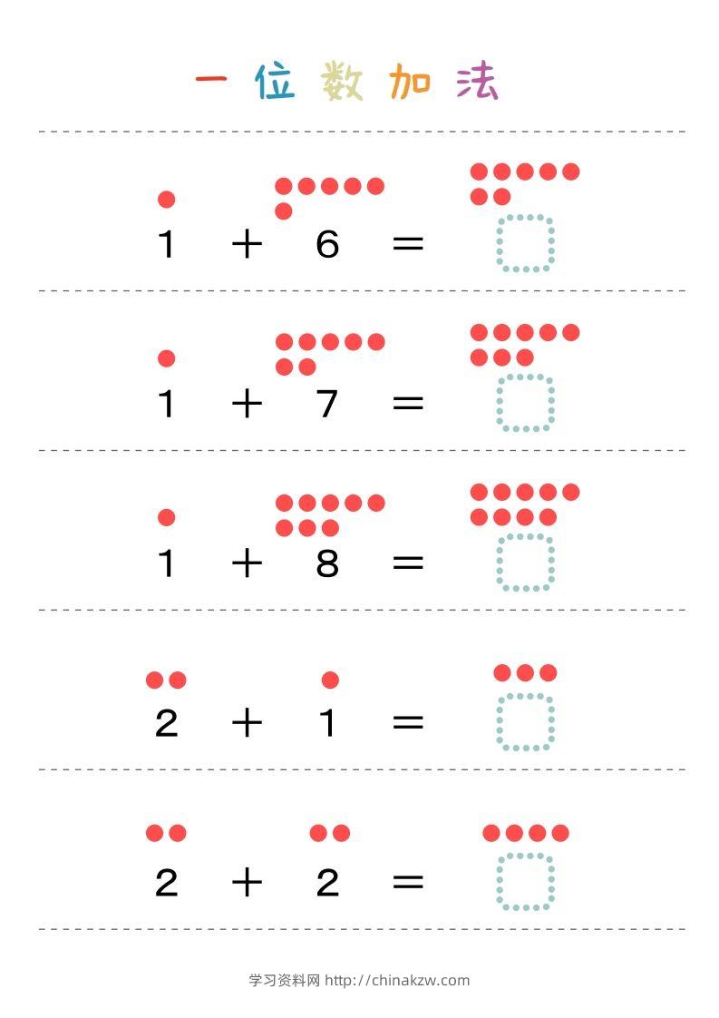 图片[2]-【数学】一位数加法-学习资料站