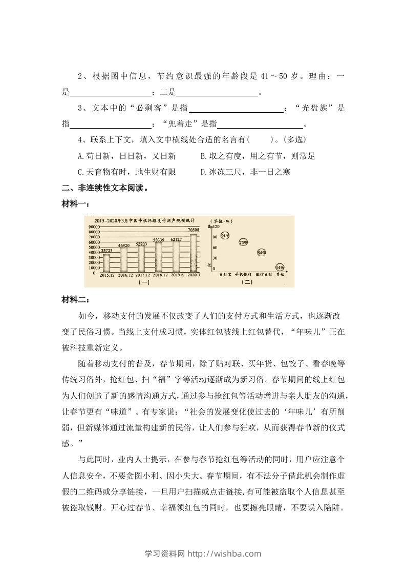 图片[2]-【期末专项知识点专题：非连续性文本阅读】六上语文-学习资料站