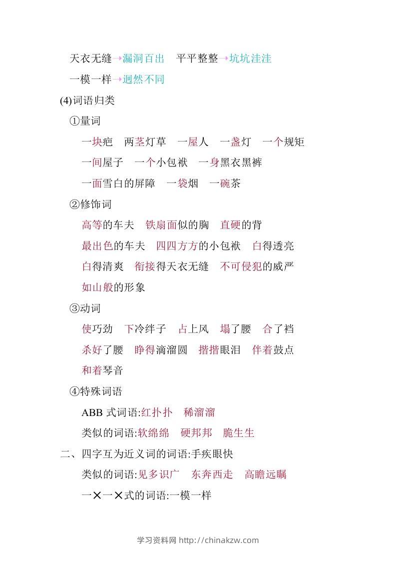 图片[3]-五年级语文下册第五单元知识小结（部编版）-学习资料站