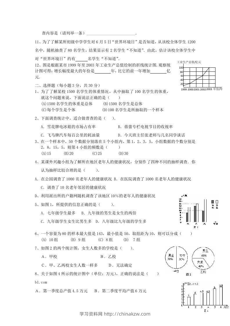 图片[2]-七年级上册数学第六章试卷及答案北师大版(Word版)-学习资料站