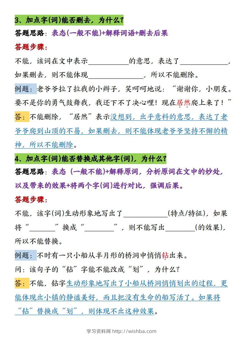 图片[2]-【16条阅读理解常考题型和答题技巧】六下语文-学习资料站
