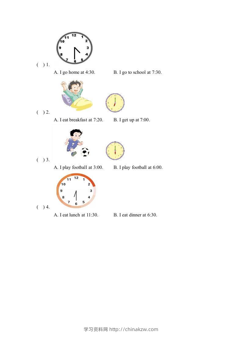 图片[3]-二年级英语下册Unit5_单元测试卷（人教版）-学习资料站