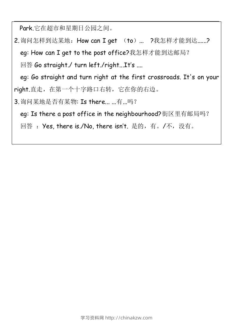 图片[2]-知识点（素材）英语四年级下册-学习资料站