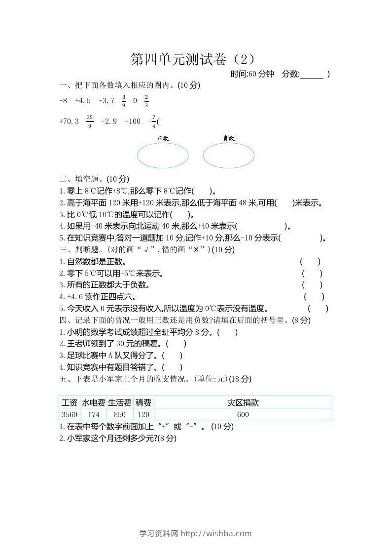 四下青岛版数学第四单元检测卷.2(五四制)-学习资料站
