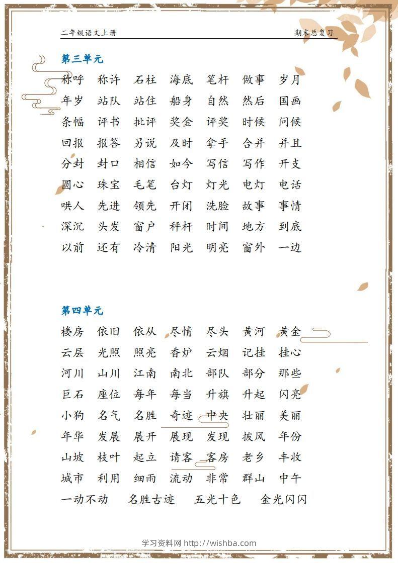 图片[2]-【总复习】二上语文(1)-学习资料站