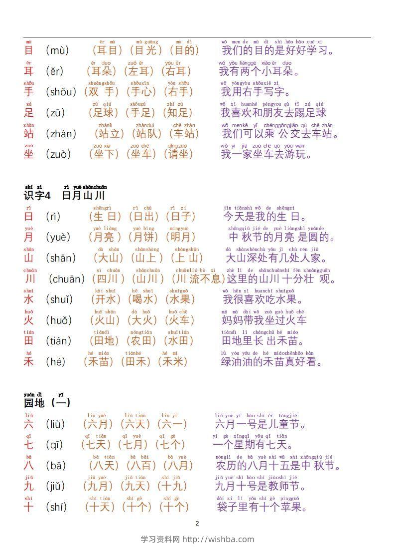图片[2]-【24秋-每日晨读彩色阅读本】一上语文-学习资料站