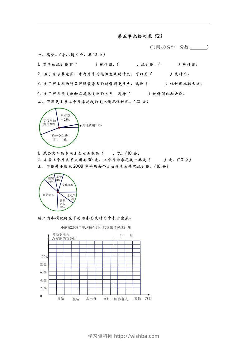 六下青岛63版数学第五单元检测卷-1-学习资料站